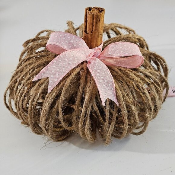 Rustic Farmhouse Twine Pumpkin Decor - Picture 2 of 3